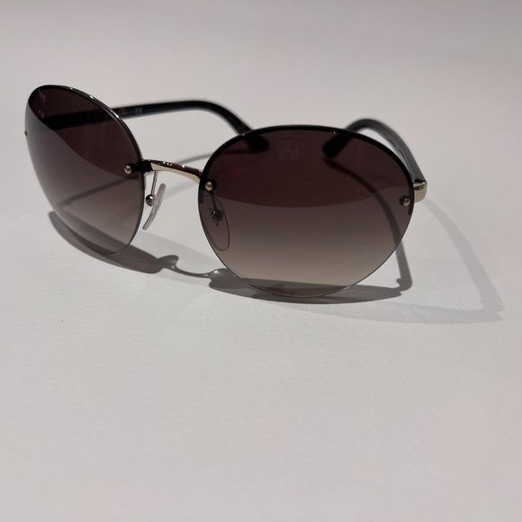 PRADA Black Semi-Rimless Gradient Sunglasses - Picture 10 of 10